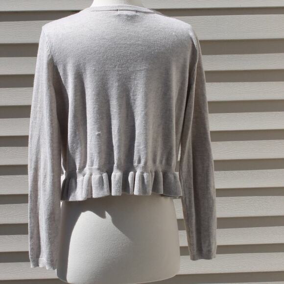 Verve Ami Women's Open Cropped Cardigan Neutral Taupe Size Small - Picture 6 of 9